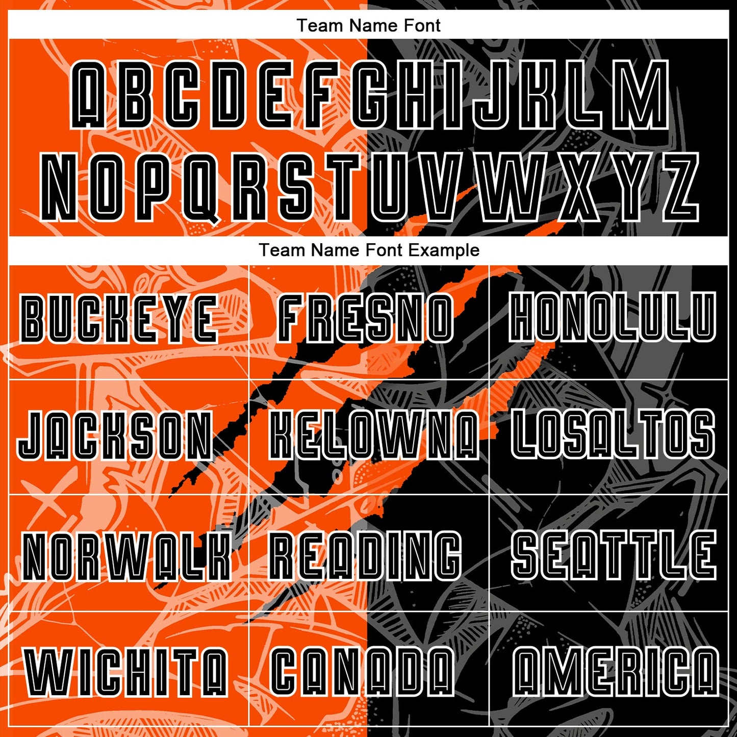 Custom Graffiti Pattern Black-Orange Scratch Sublimation Soccer Uniform Jersey - Sky-Custom