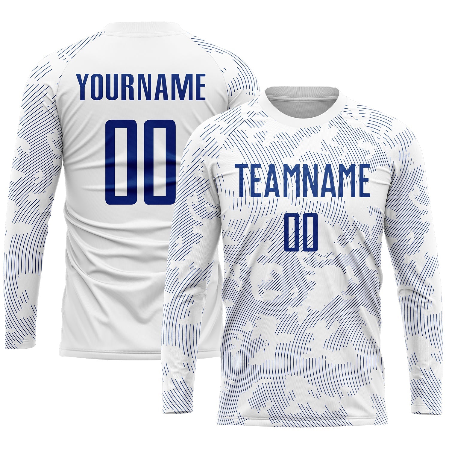 Custom White Royal Sublimation Soccer Uniform Jersey - Sky-Custom