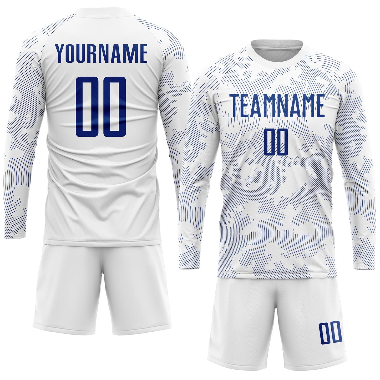 Custom White Royal Sublimation Soccer Uniform Jersey - Sky-Custom