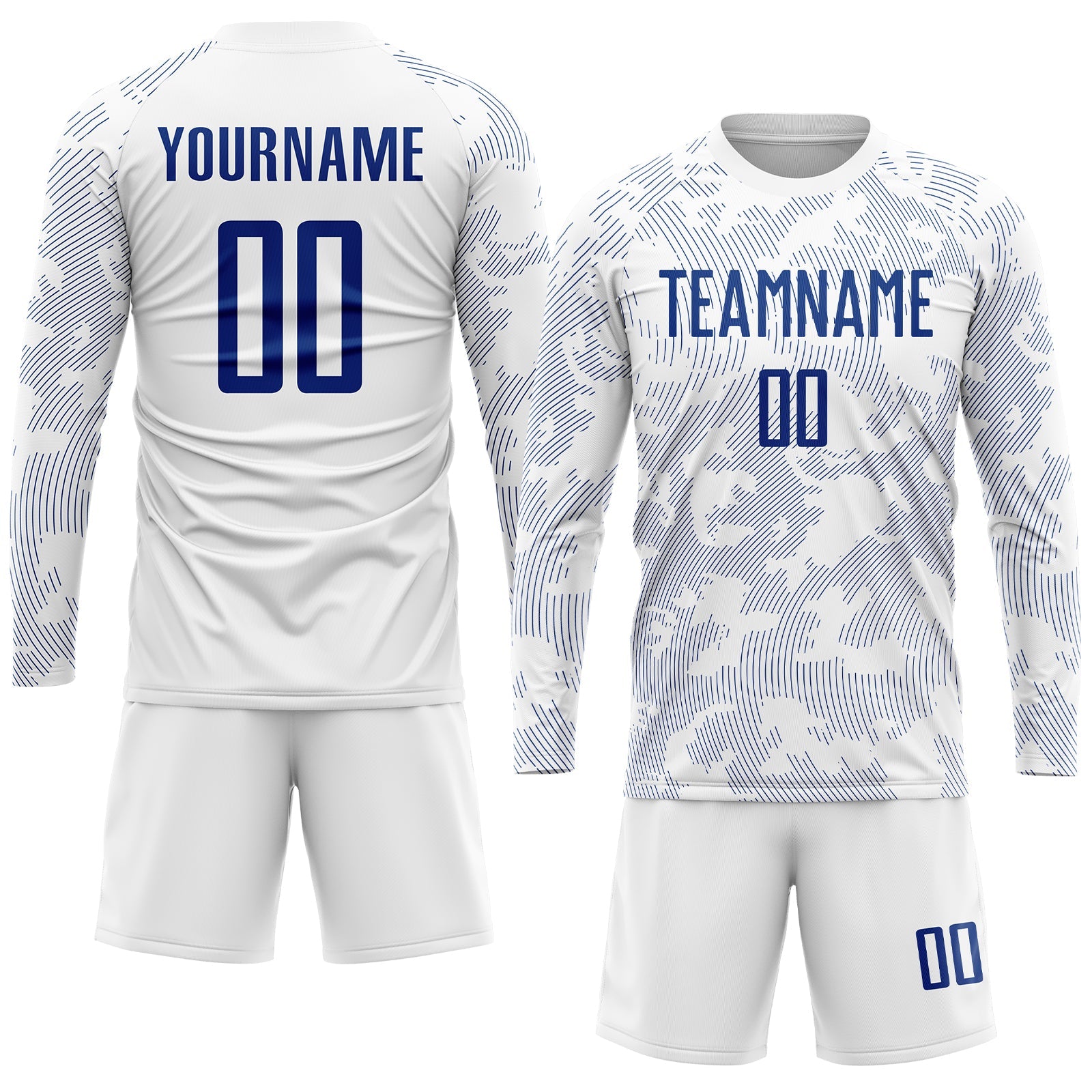 Custom White Royal Sublimation Soccer Uniform Jersey - Sky-Custom