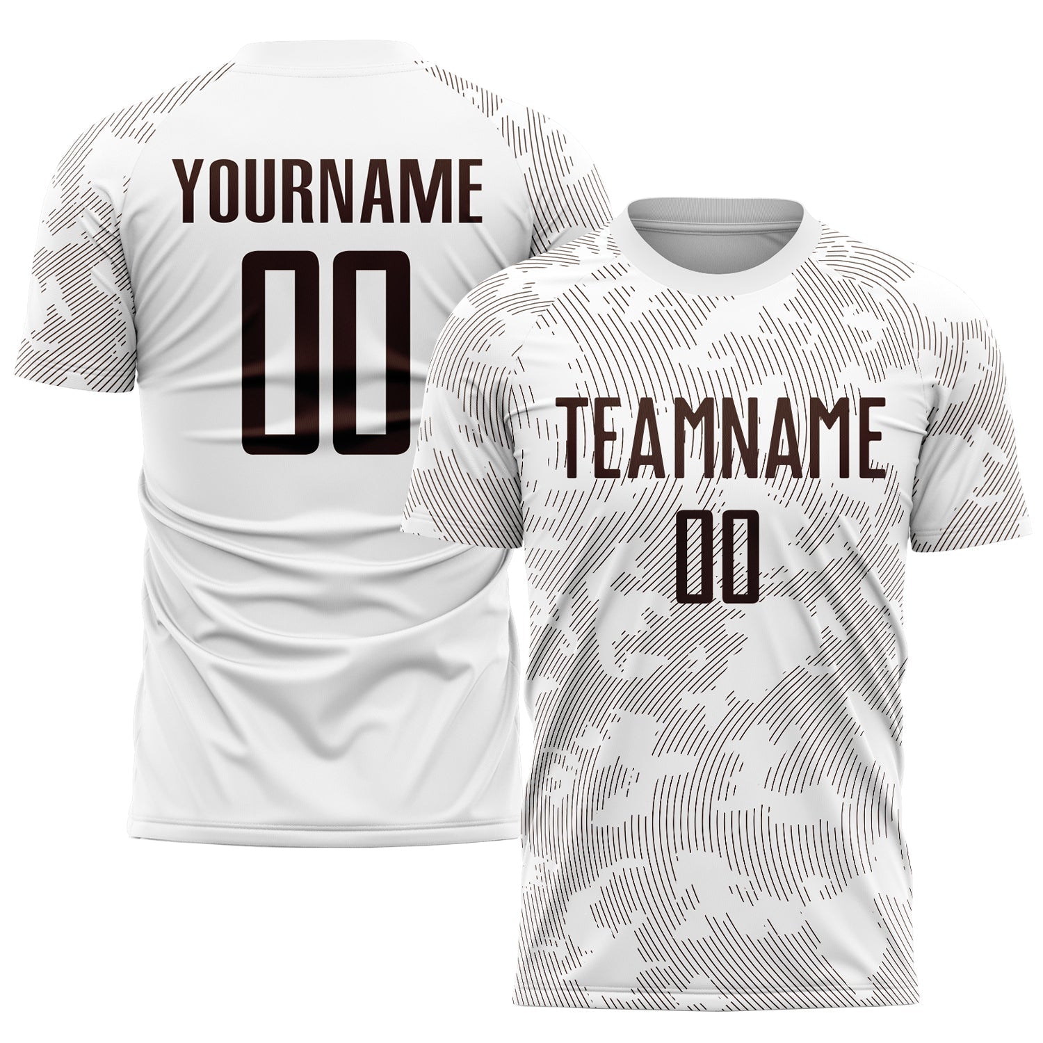 Custom White Brown Sublimation Soccer Uniform Jersey - Sky-Custom