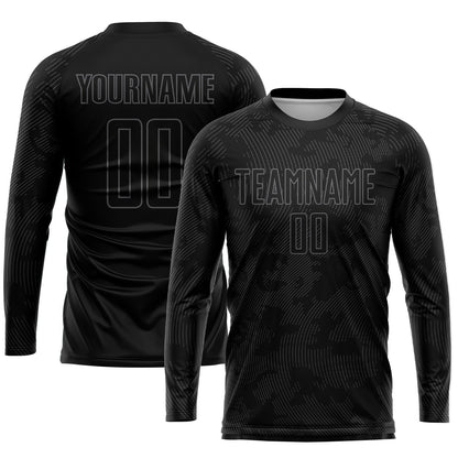 Custom Black Gray Sublimation Soccer Uniform Jersey - Sky-Custom