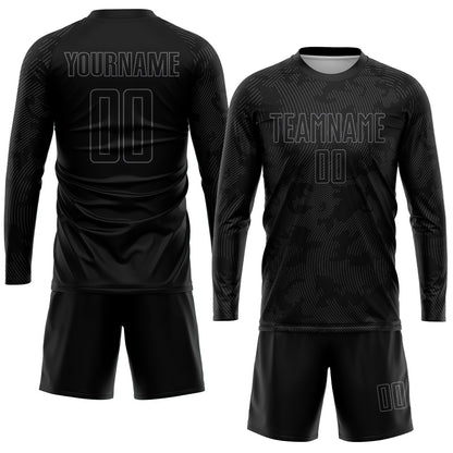 Custom Black Gray Sublimation Soccer Uniform Jersey - Sky-Custom