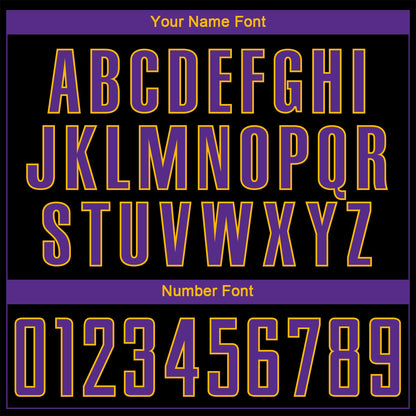 Custom Black Purple-Gold Sublimation Soccer Uniform Jersey - Sky-Custom