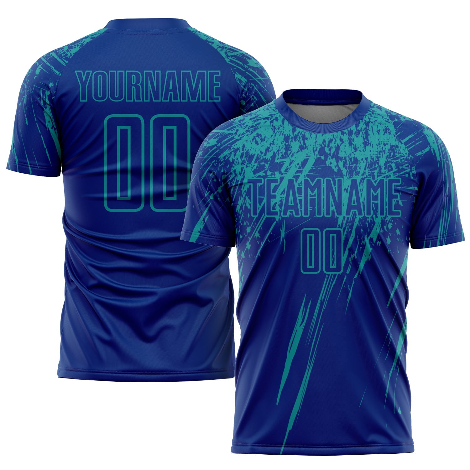 Custom Royal Teal Sublimation Soccer Uniform Jersey - Sky-Custom