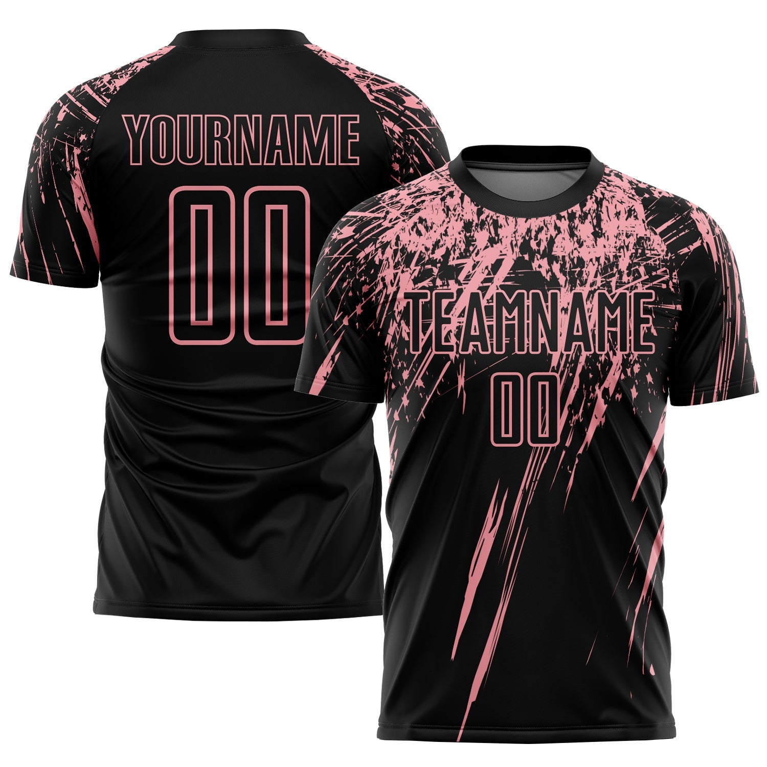 Custom Black Medium Pink Sublimation Soccer Uniform Jersey - Sky-Custom