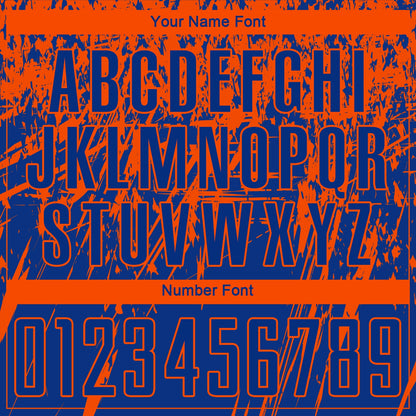 Custom Royal Orange Sublimation Soccer Uniform Jersey - Sky-Custom