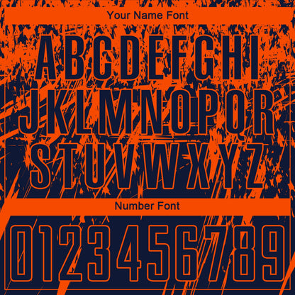 Custom Navy Orange Sublimation Soccer Uniform Jersey - Sky-Custom