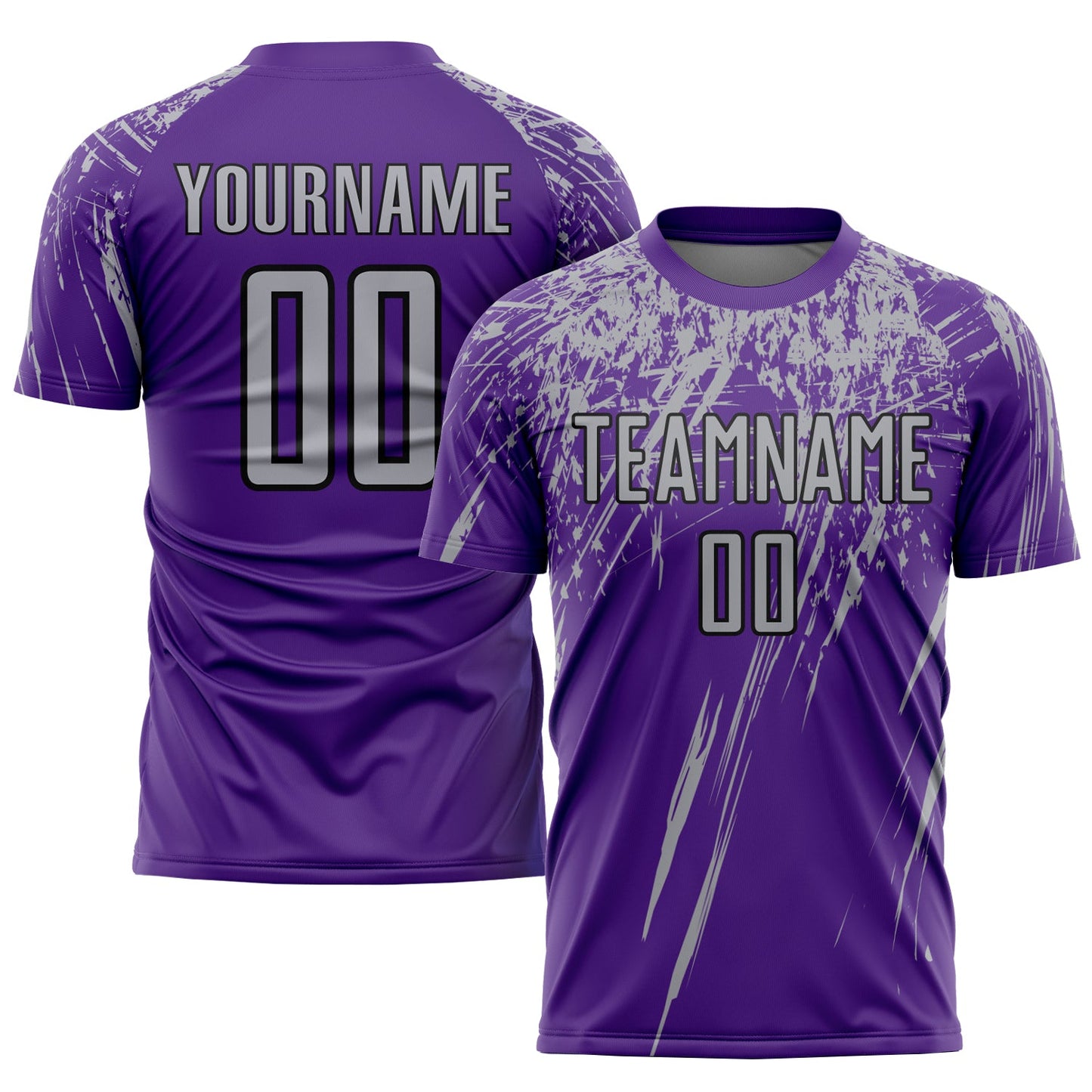 Custom Purple Gray-Black Sublimation Soccer Uniform Jersey - Sky-Custom