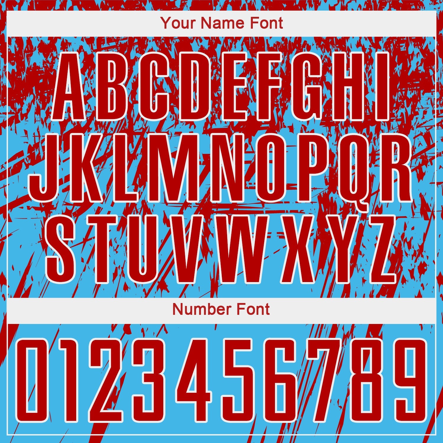 Custom Sky Blue Red-White Sublimation Soccer Uniform Jersey - Sky-Custom