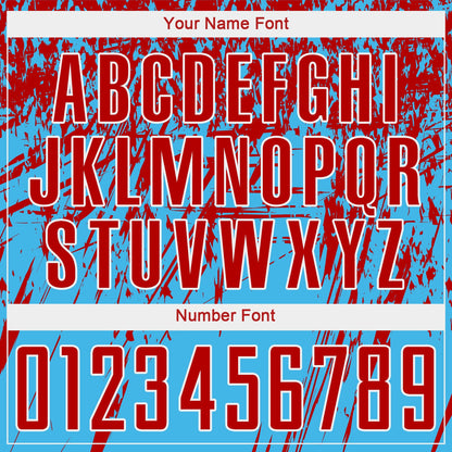 Custom Sky Blue Red-White Sublimation Soccer Uniform Jersey - Sky-Custom