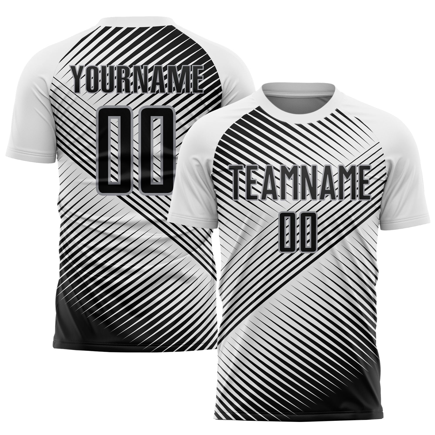 Custom White Black-Gray Sublimation Soccer Uniform Jersey - Sky-Custom