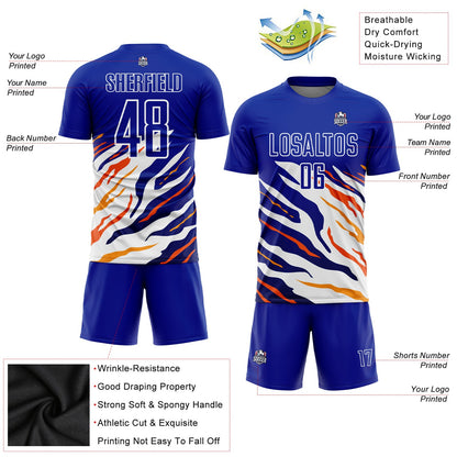 Custom Royal Yellow-Red Sublimation Soccer Uniform Jersey - Sky-Custom