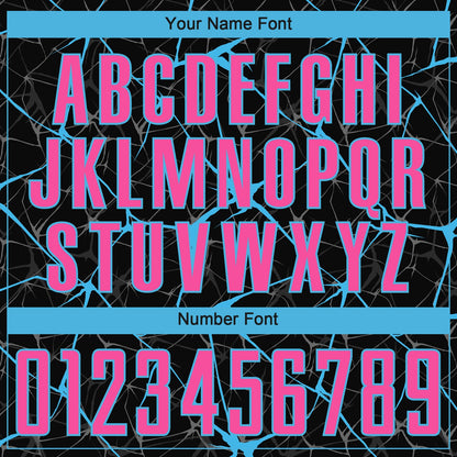 Custom Black Pink-Sky Blue Sublimation Soccer Uniform Jersey - Sky-Custom