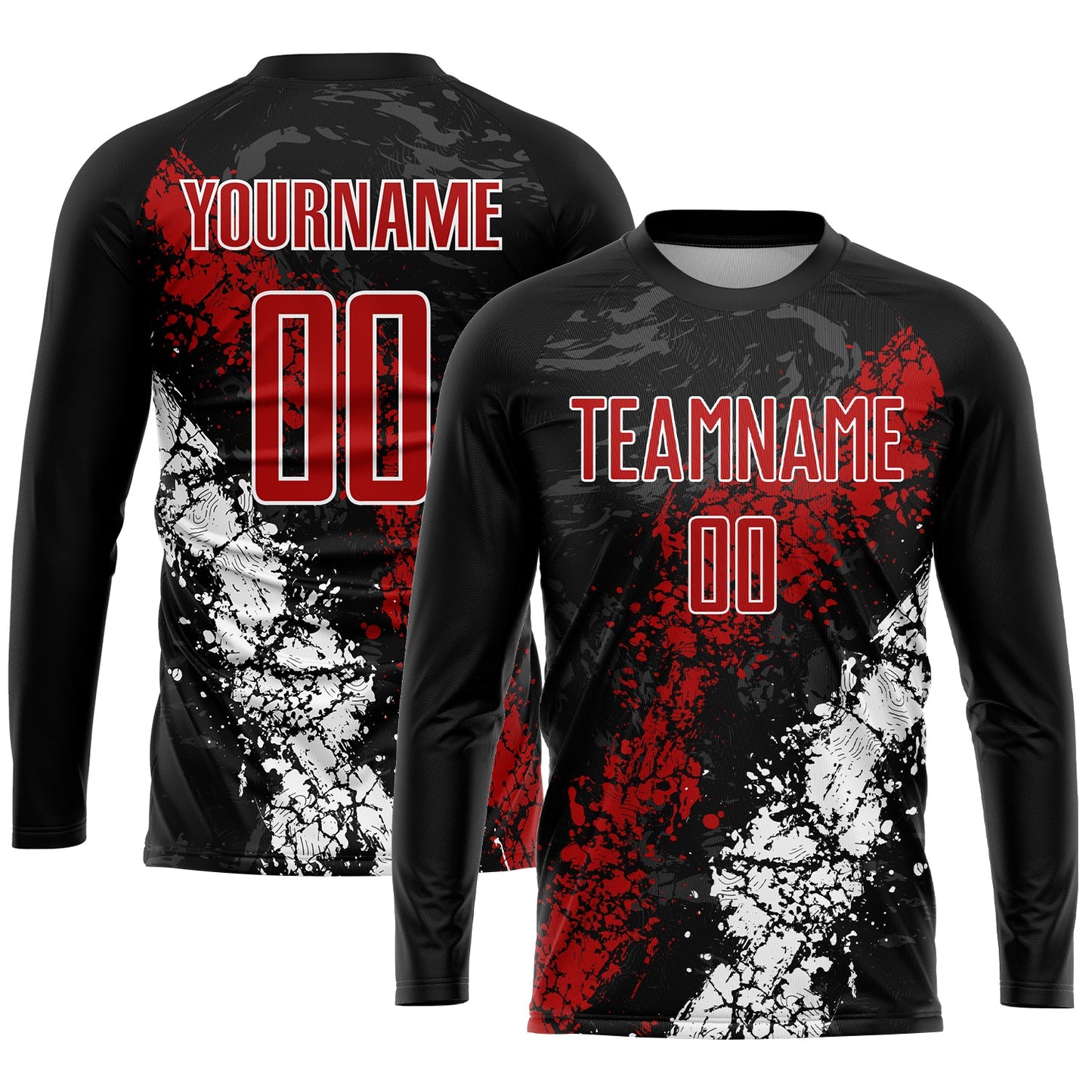 Custom Black Red-White Sublimation Soccer Uniform Jersey - Sky-Custom