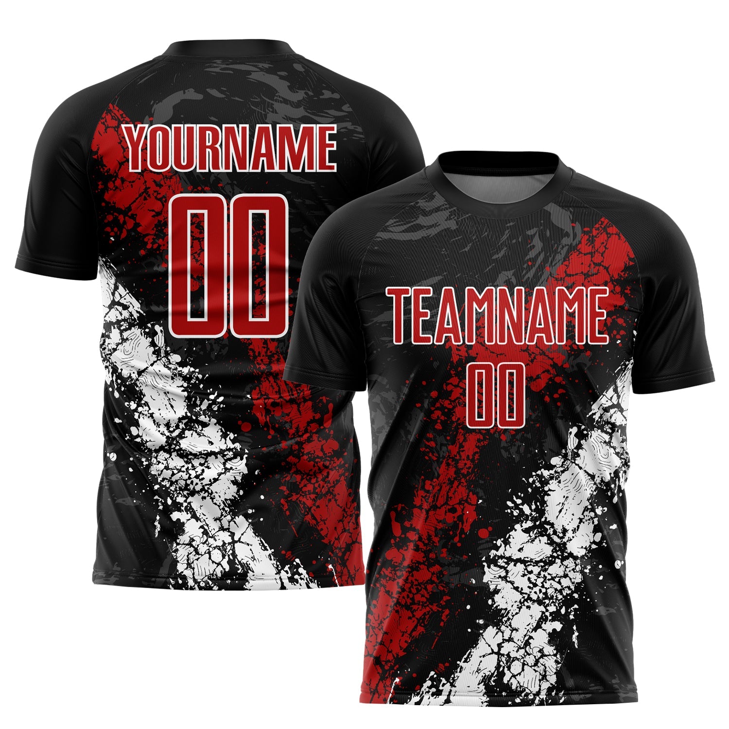 Custom Black Red-White Sublimation Soccer Uniform Jersey - Sky-Custom
