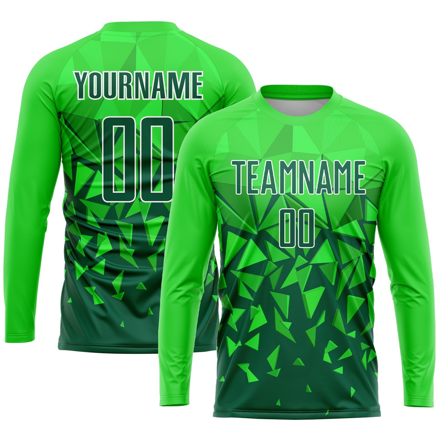 Custom Green Grass Green-White Sublimation Soccer Uniform Jersey - Sky-Custom