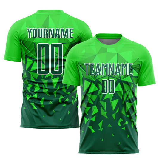 Custom Green Grass Green-White Sublimation Soccer Uniform Jersey - Sky-Custom