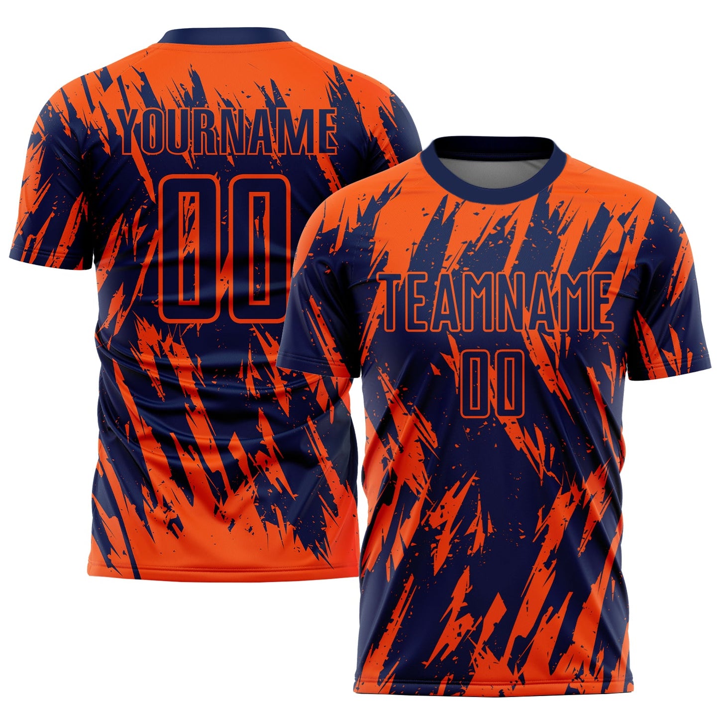 Custom Orange Navy Sublimation Soccer Uniform Jersey - Sky-Custom