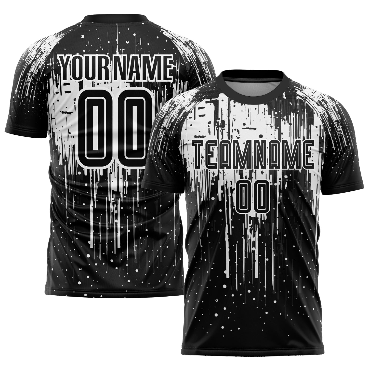 Custom White Black Sublimation Soccer Uniform Jersey - Sky-Custom