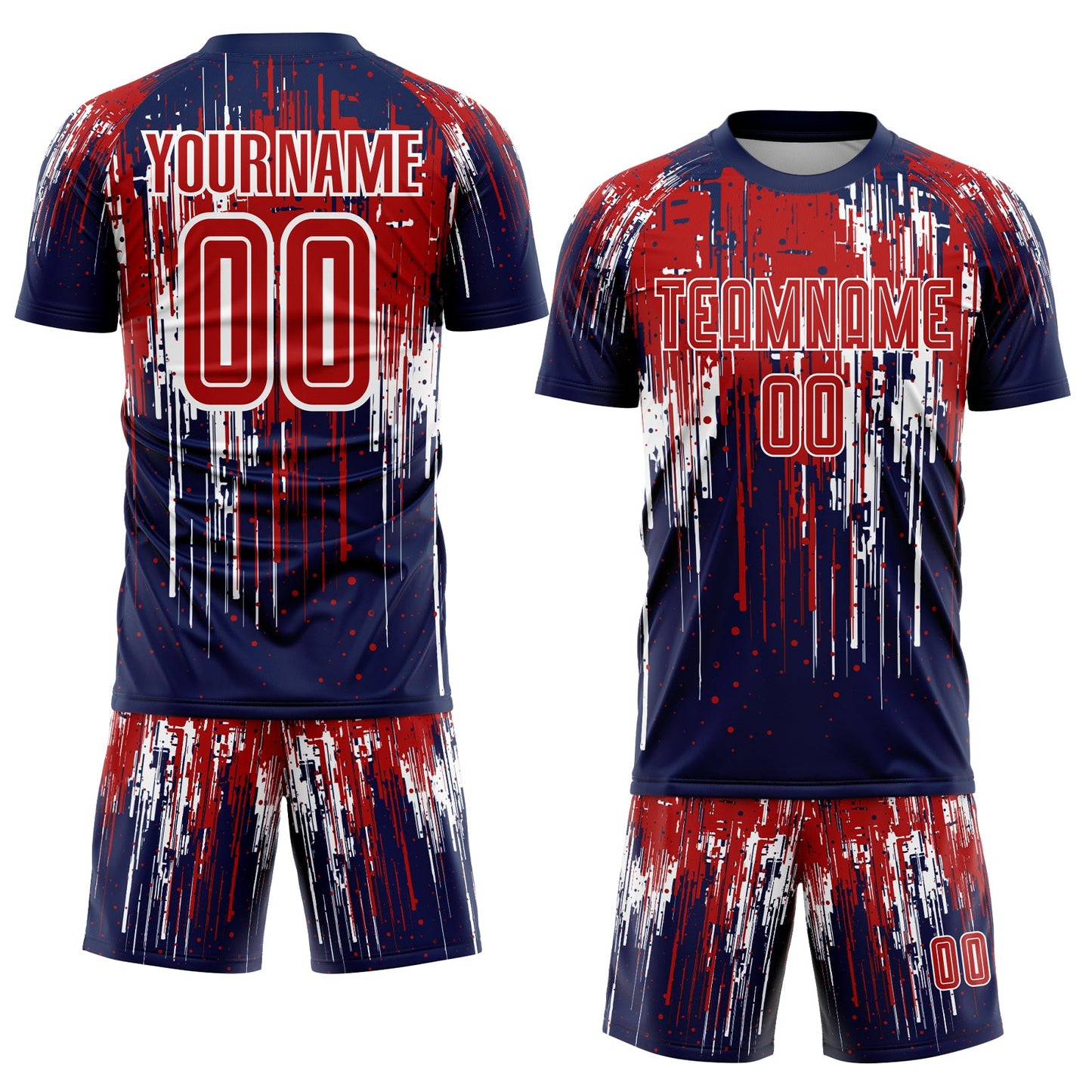 Custom Red Royal-White Sublimation Soccer Uniform Jersey - Sky-Custom