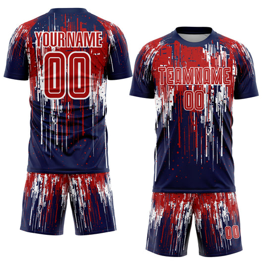 Custom Red Royal-White Sublimation Soccer Uniform Jersey - Sky-Custom