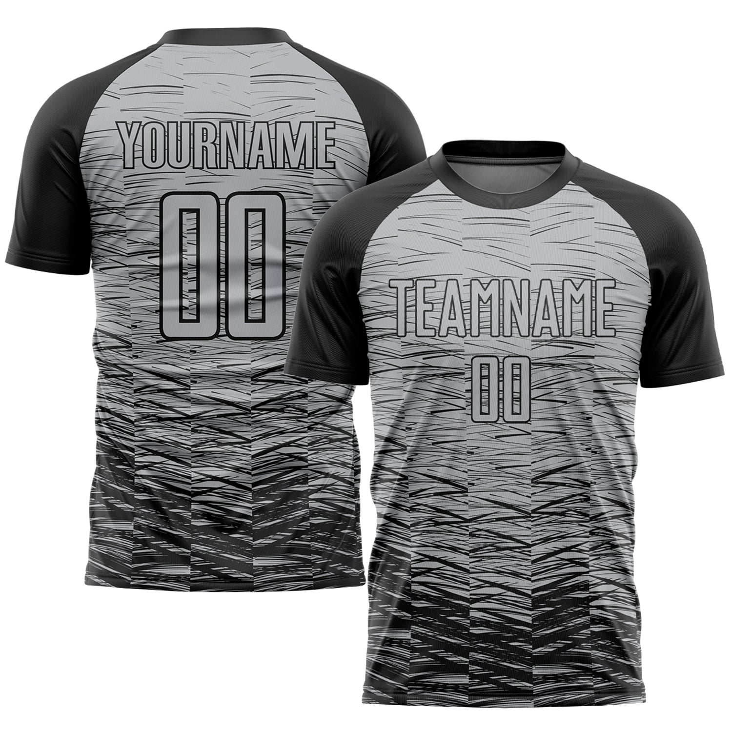 Custom Gray Black Sublimation Soccer Uniform Jersey - Sky-Custom