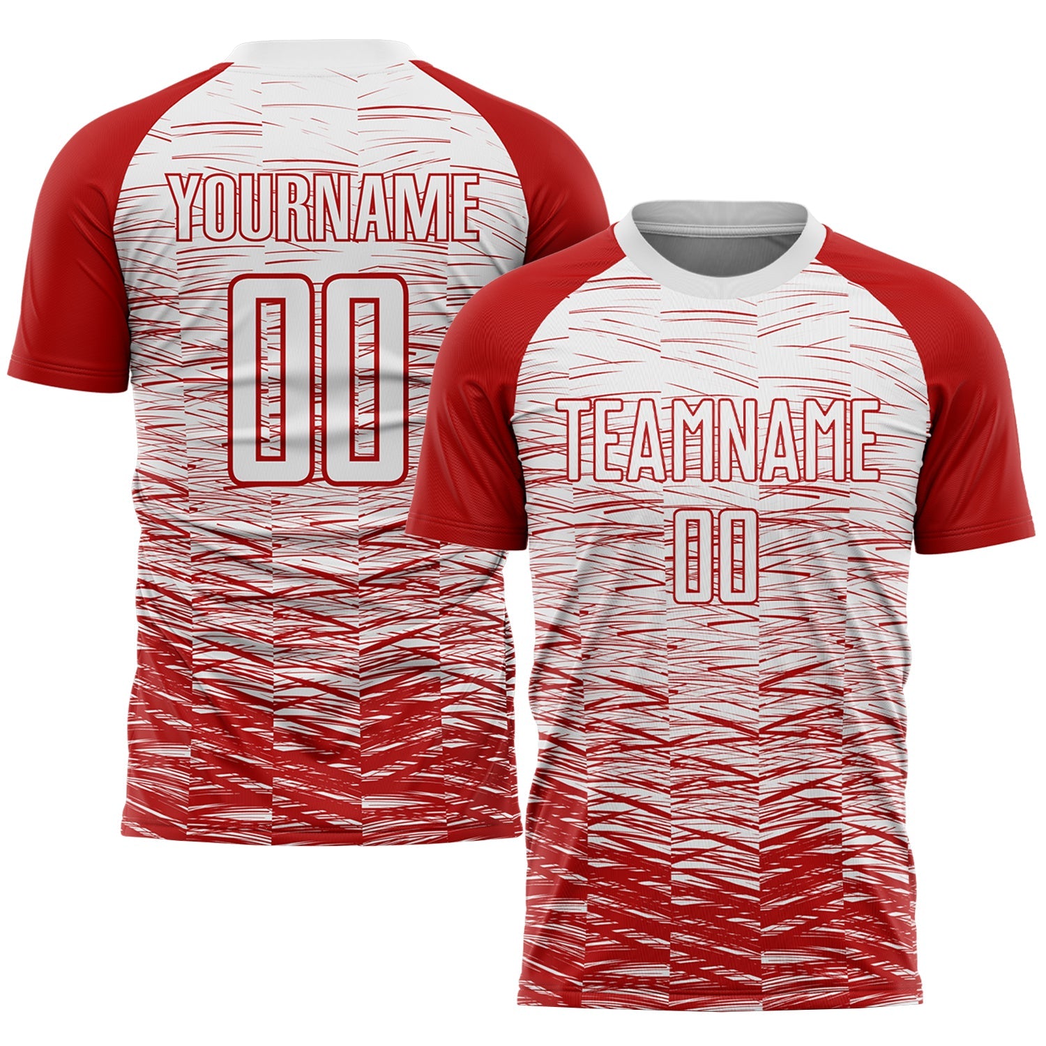 Custom Red White Sublimation Soccer Uniform Jersey - Sky-Custom