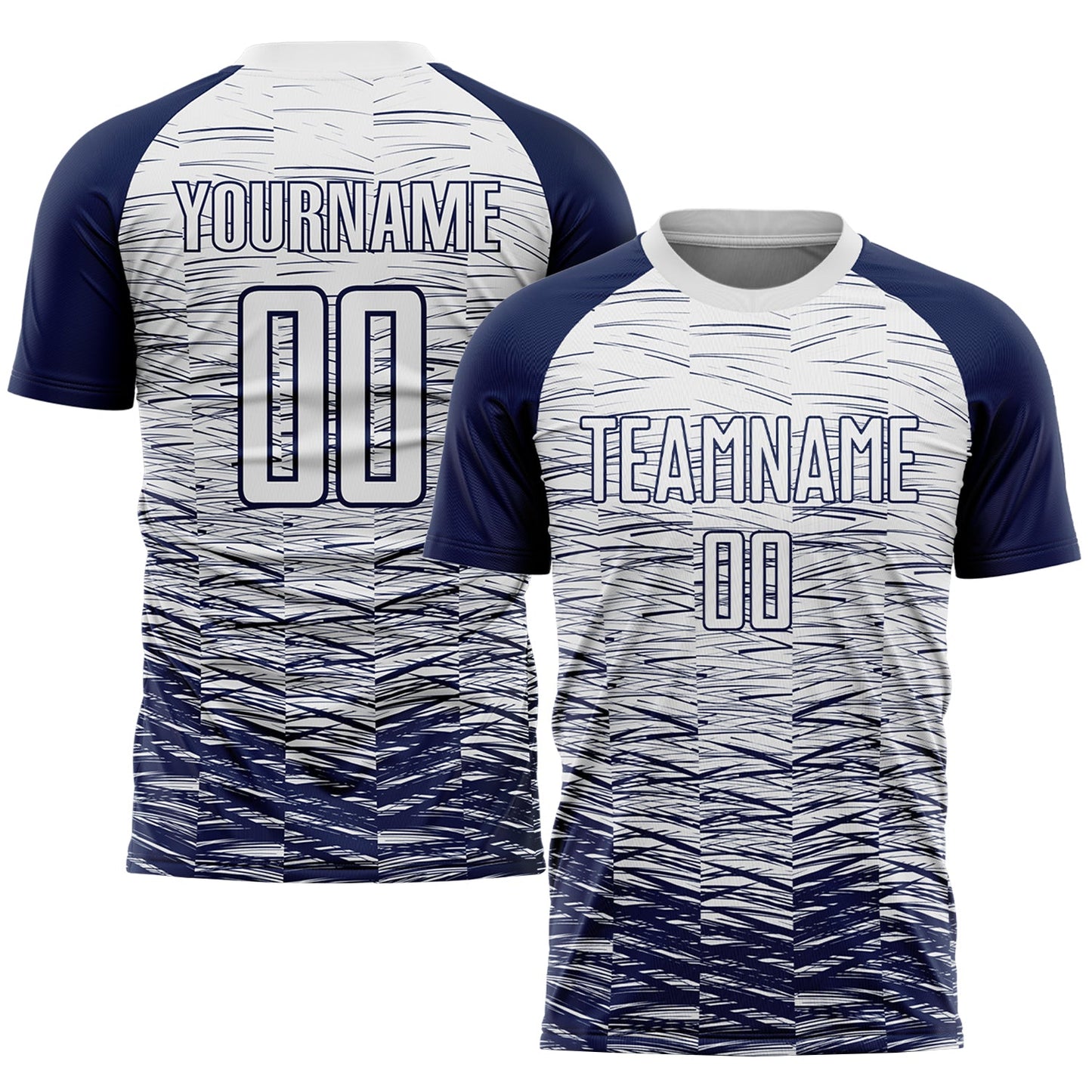 Custom Navy White Sublimation Soccer Uniform Jersey - Sky-Custom