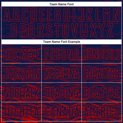 Custom Navy Red Sublimation Soccer Uniform Jersey - Sky-Custom