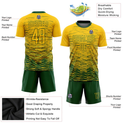 Custom Yellow Green Sublimation Soccer Uniform Jersey - Sky-Custom