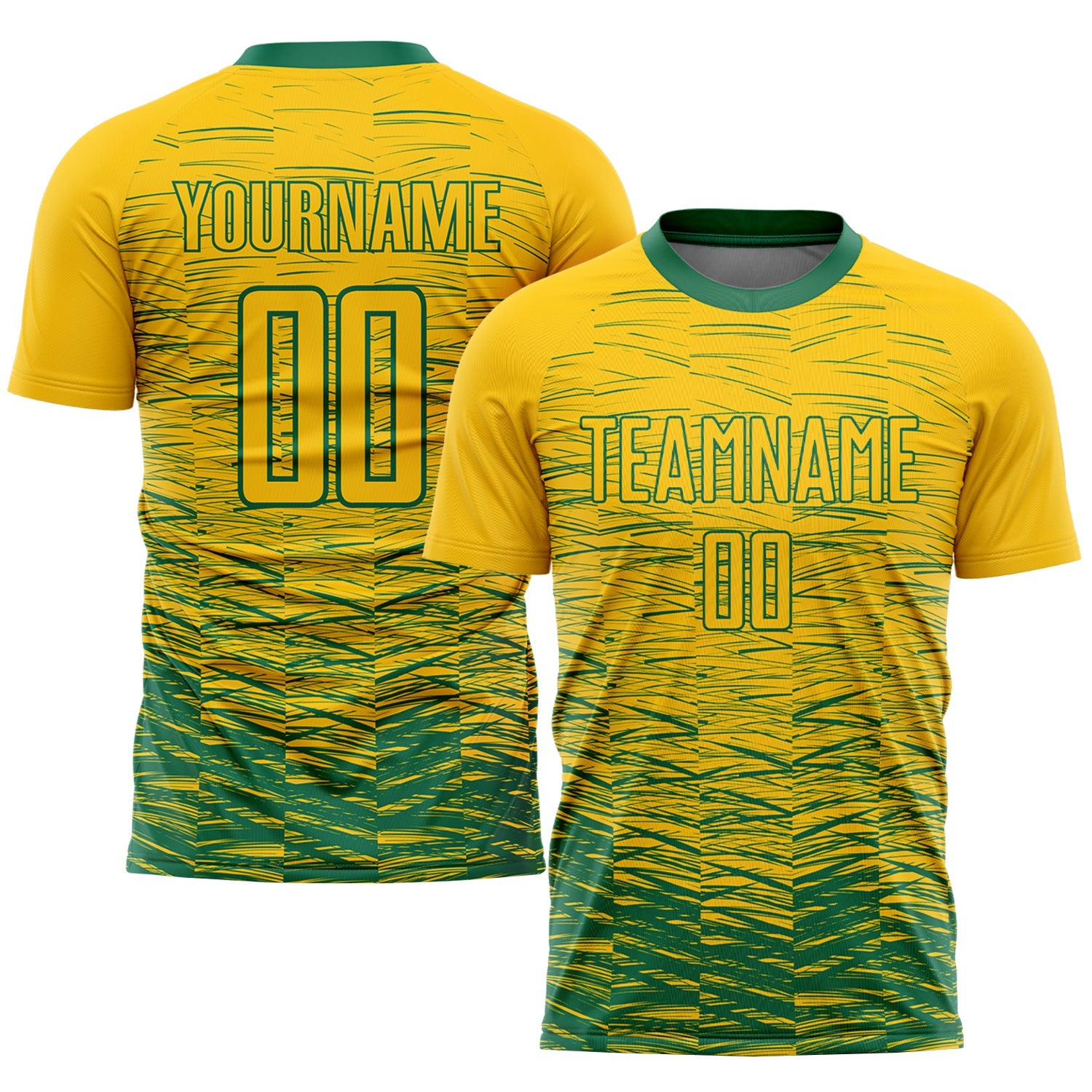 Custom Yellow Kelly Green Sublimation Soccer Uniform Jersey - Sky-Custom