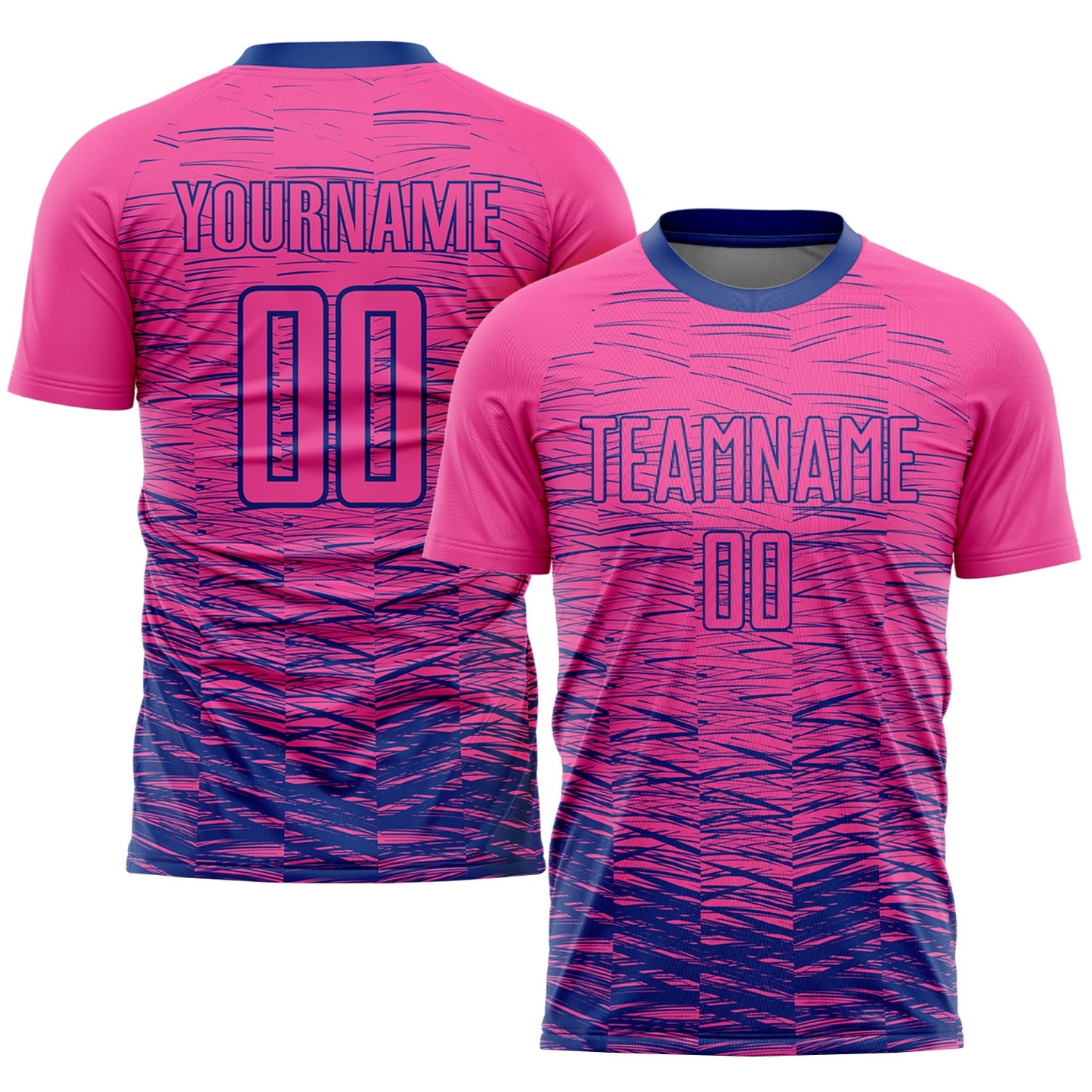 Custom Pink Royal Sublimation Soccer Uniform Jersey - Sky-Custom