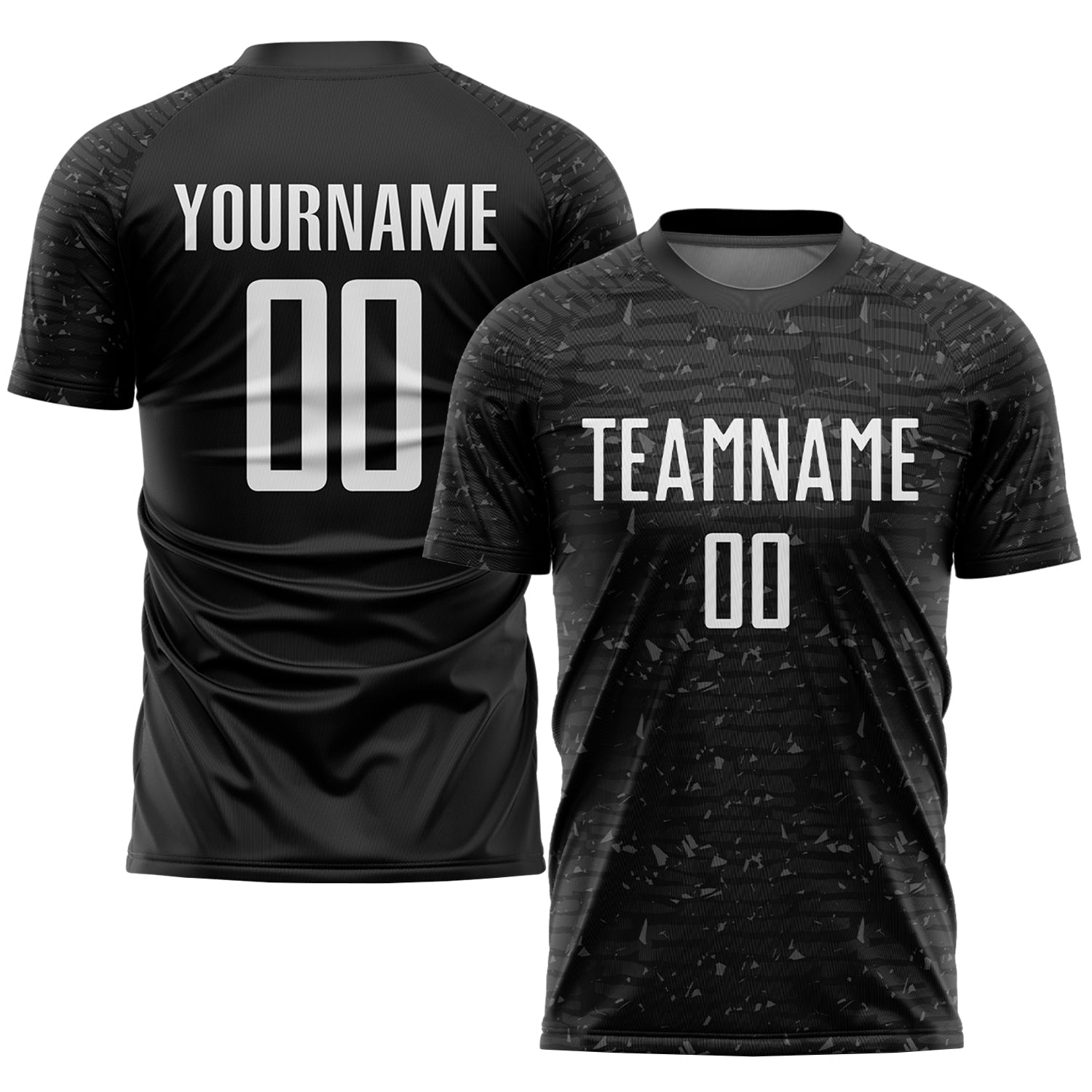 Custom Black White Sublimation Soccer Uniform Jersey - Sky-Custom