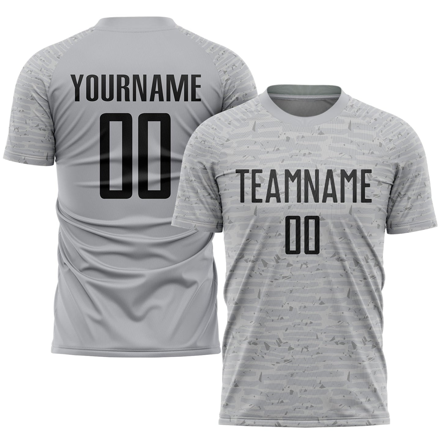 Custom Gray Black Sublimation Soccer Uniform Jersey - Sky-Custom