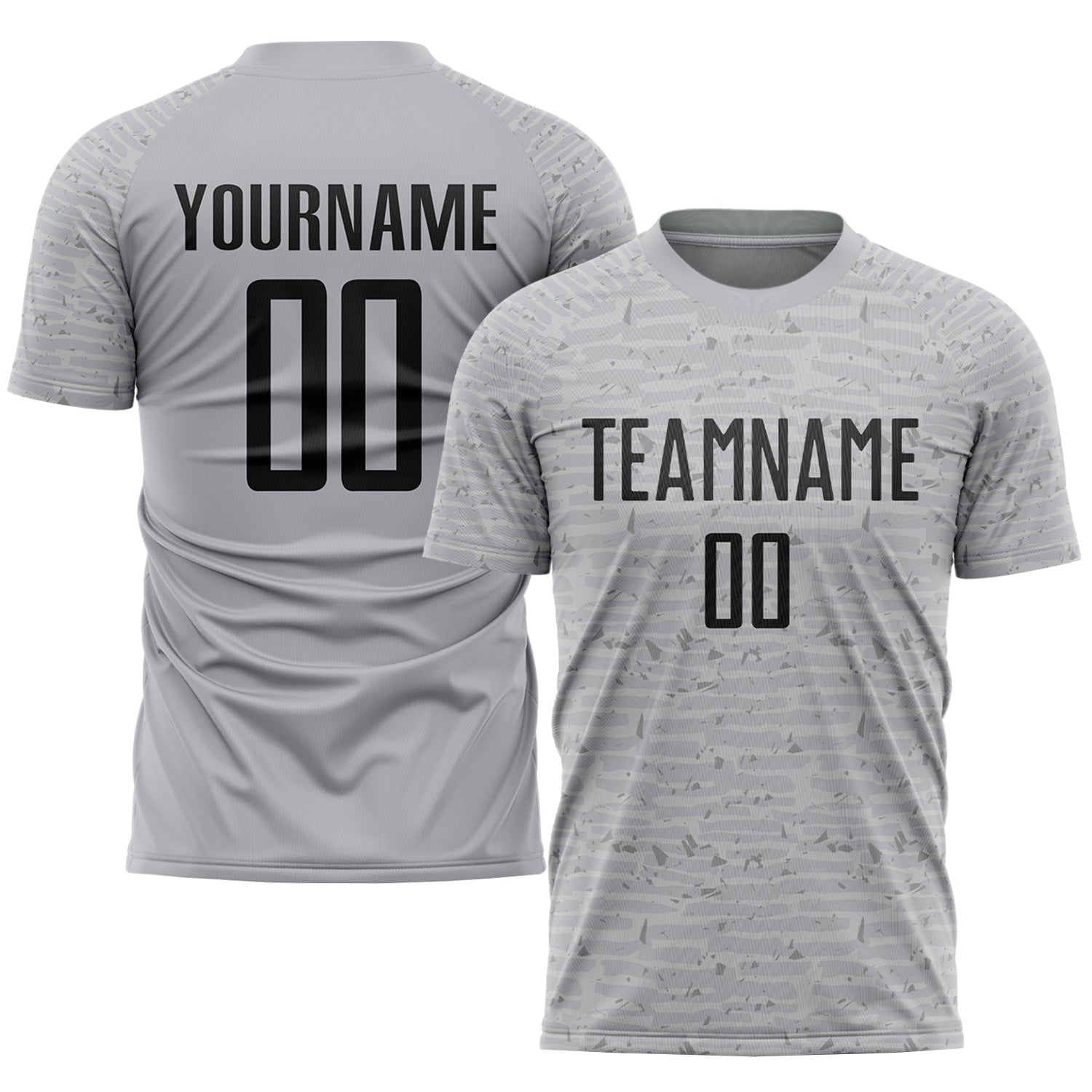 Custom Gray Black Sublimation Soccer Uniform Jersey - Sky-Custom