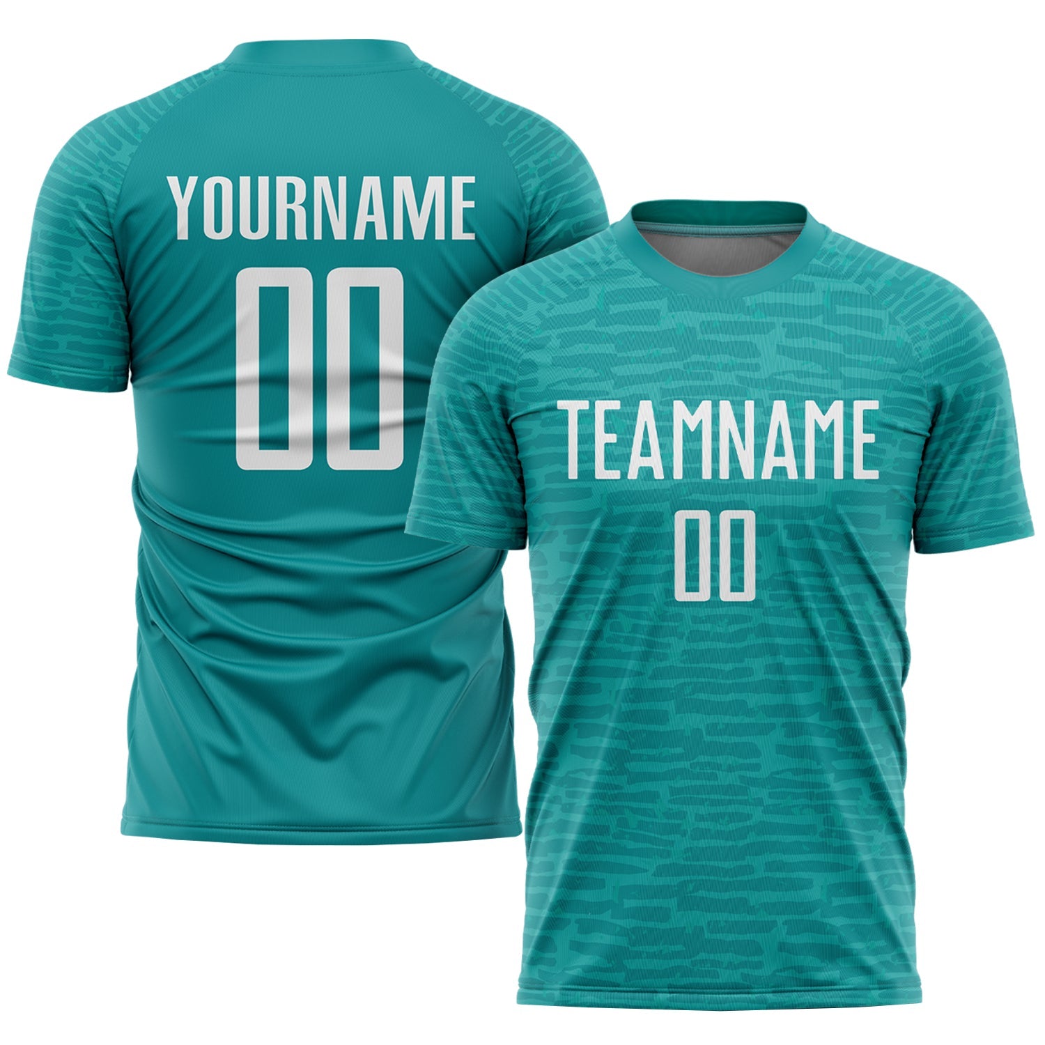Custom Teal White Sublimation Soccer Uniform Jersey - Sky-Custom