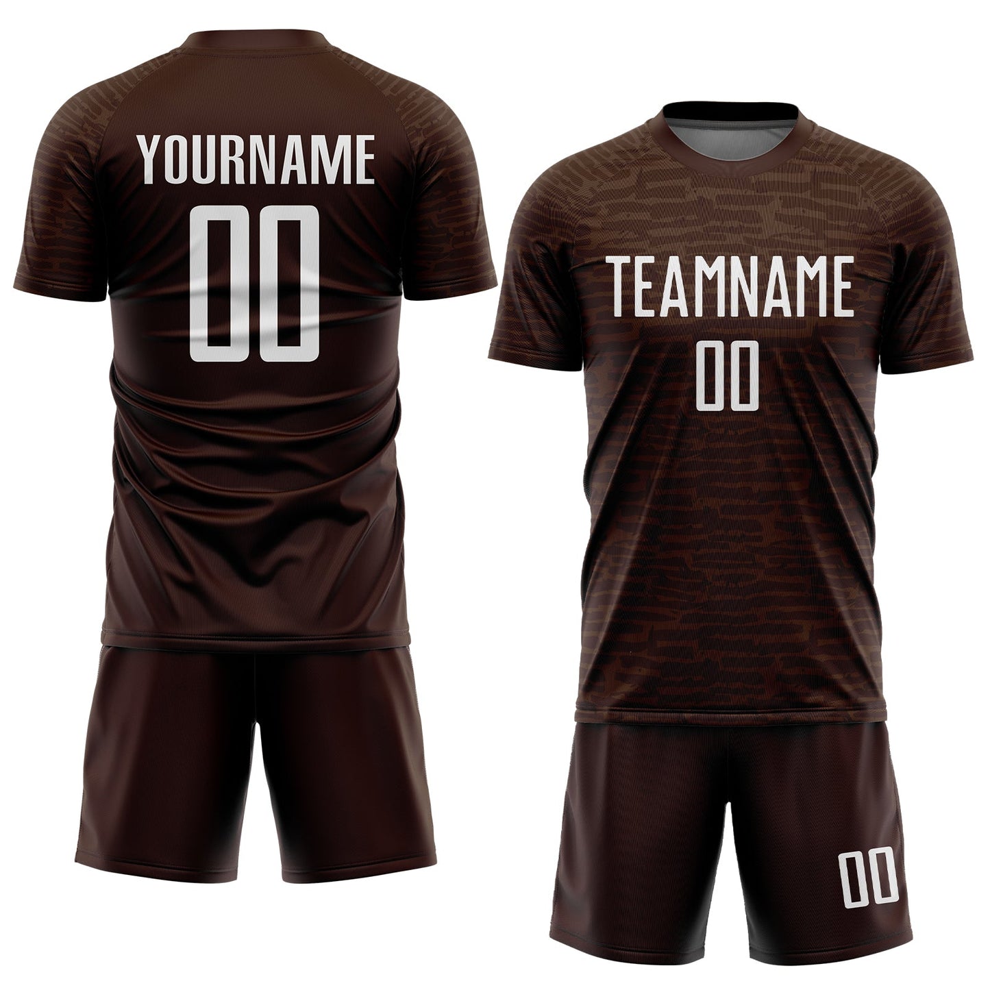 Custom Brown White Sublimation Soccer Uniform Jersey - Sky-Custom