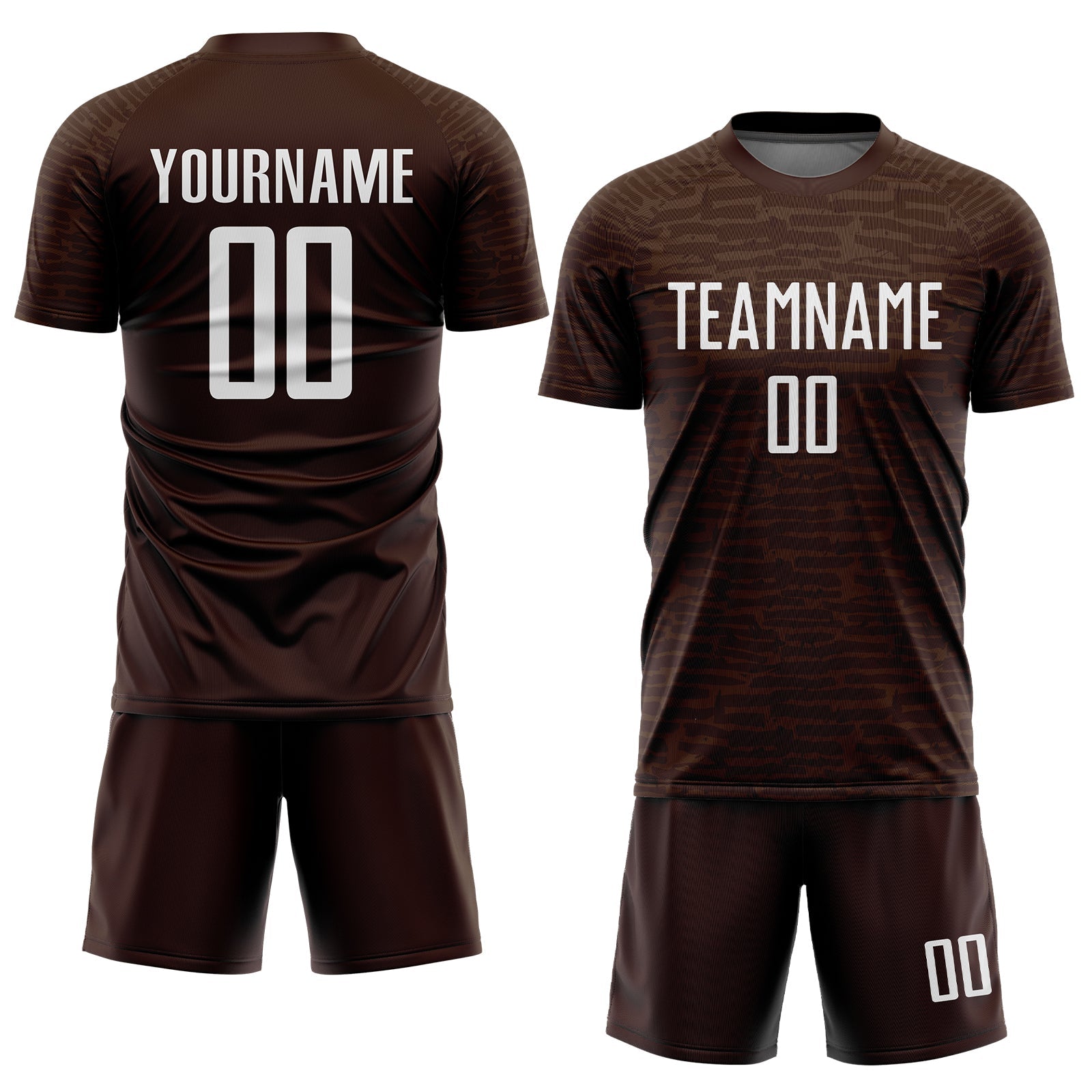 Custom Brown White Sublimation Soccer Uniform Jersey - Sky-Custom