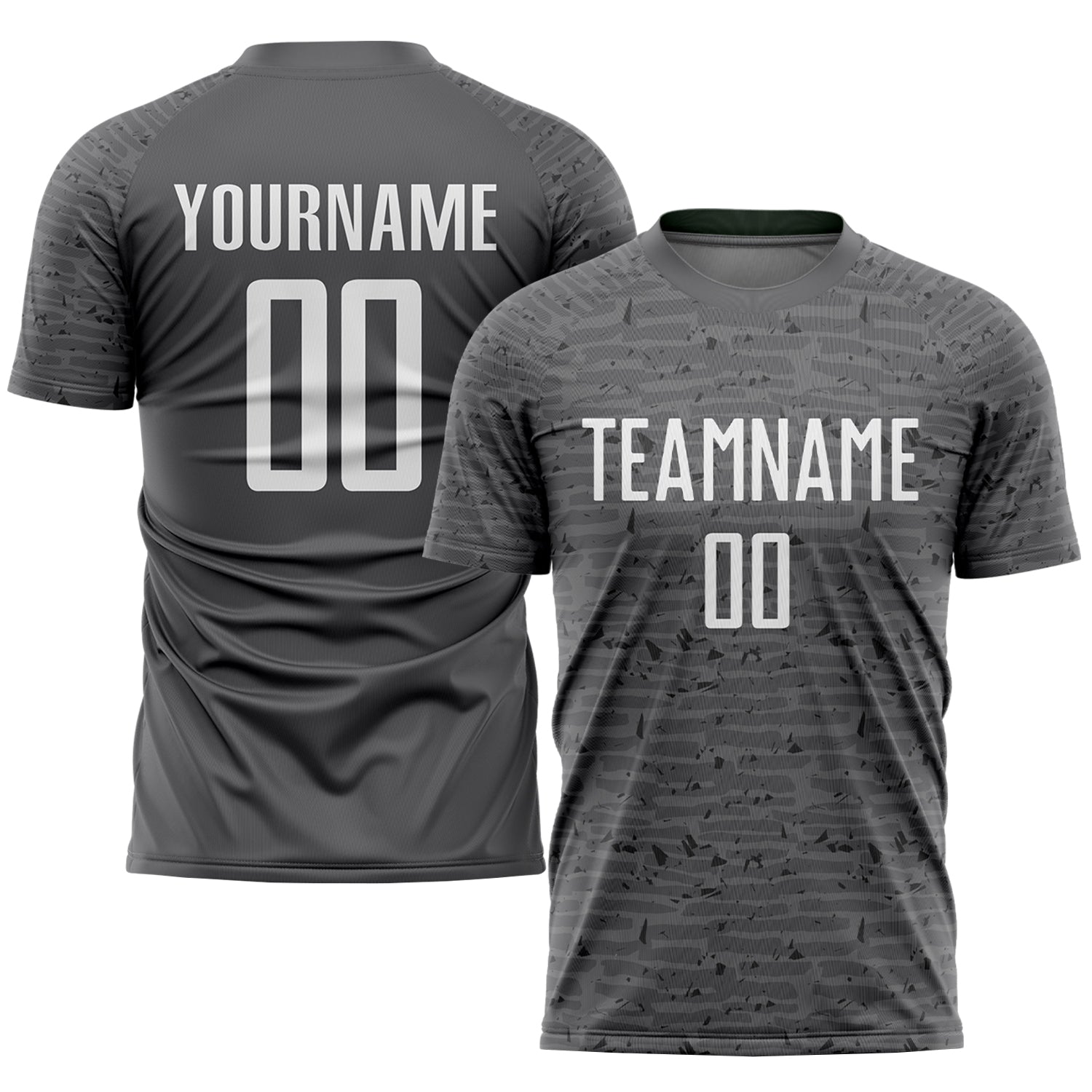 Custom Steel Gray White Sublimation Soccer Uniform Jersey - Sky-Custom