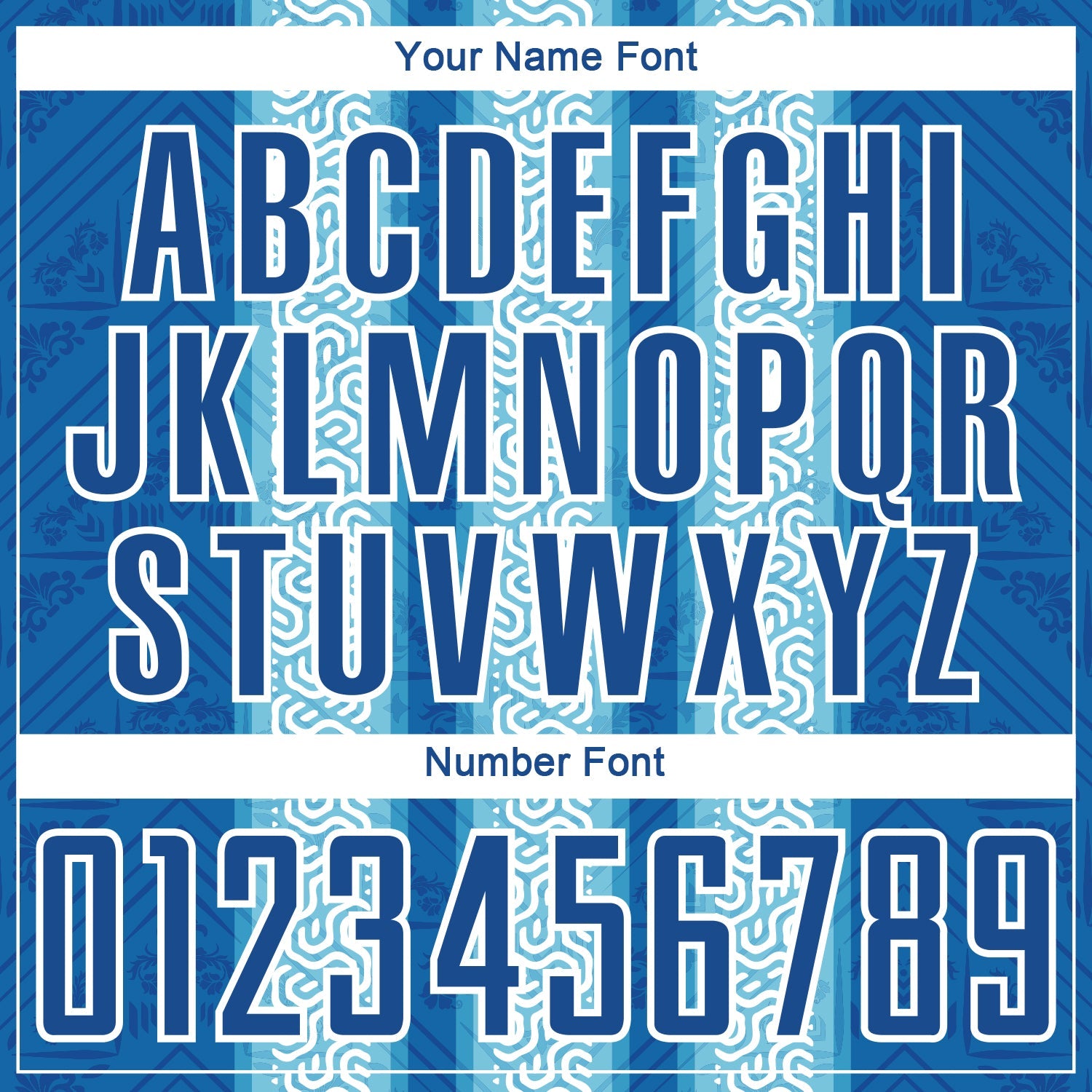 Custom Blue Light Blue-White Ethnic Stripes Sublimation Soccer Uniform Jersey - Sky-Custom