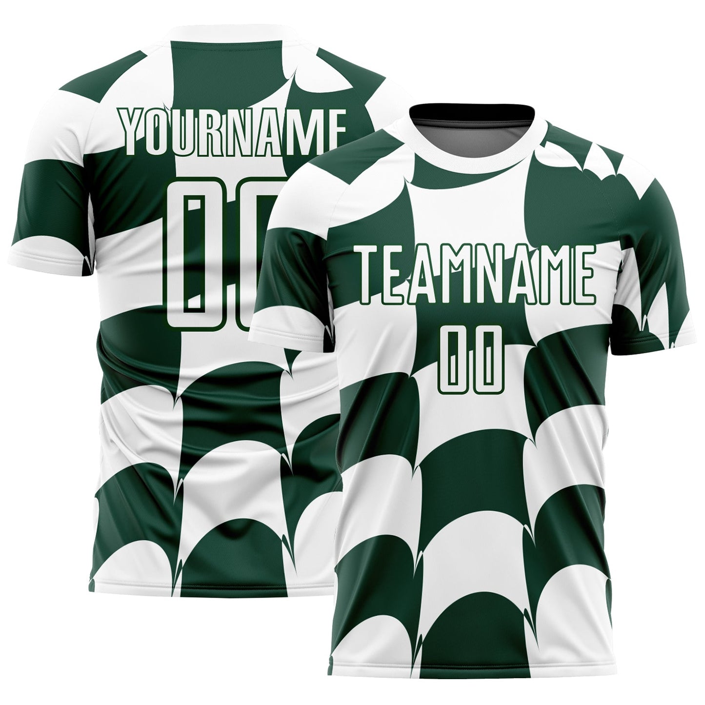 Custom White Green Plaid Sublimation Soccer Uniform Jersey - Sky-Custom