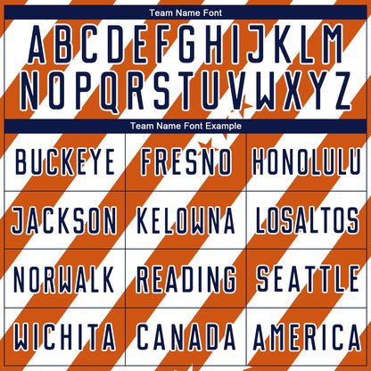 Custom Bay Orange Navy-White Vintage American Flag Sublimation Soccer Uniform Jersey - Sky-Custom