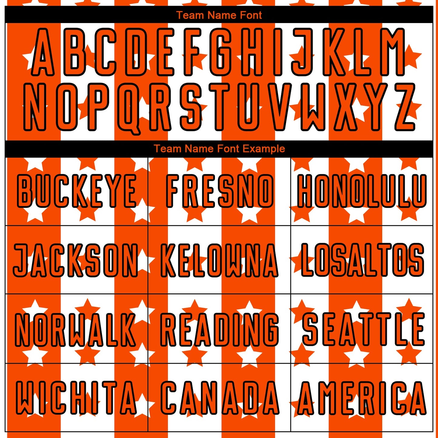 Custom Orange Black-White Stars And Stripes Sublimation Soccer Uniform Jersey - Sky-Custom