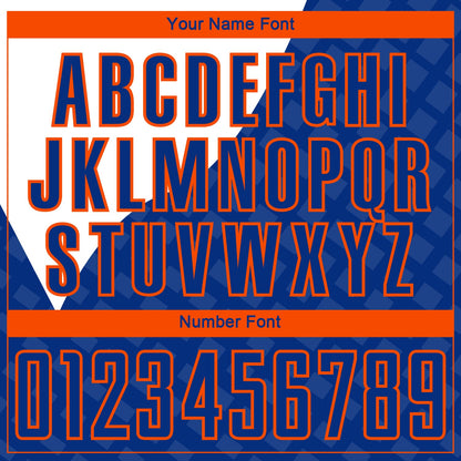 Custom Royal Orange-White Curve Lines Sublimation Soccer Uniform Jersey - Sky-Custom