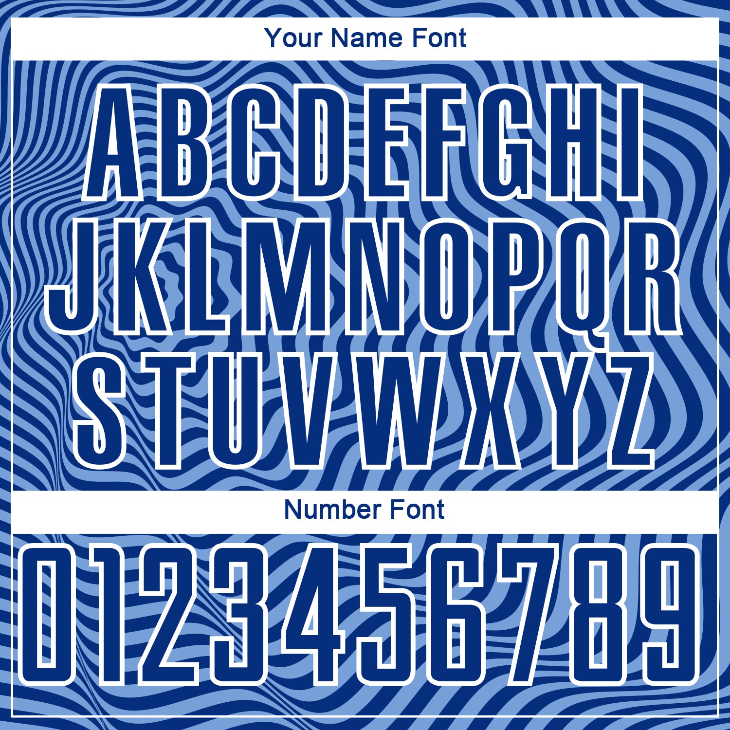 Custom Royal Light Blue-White Wavy Lines Sublimation Soccer Uniform Jersey - Sky-Custom