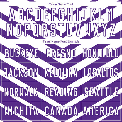 Custom Purple White Arrow Shapes Sublimation Soccer Uniform Jersey - Sky-Custom