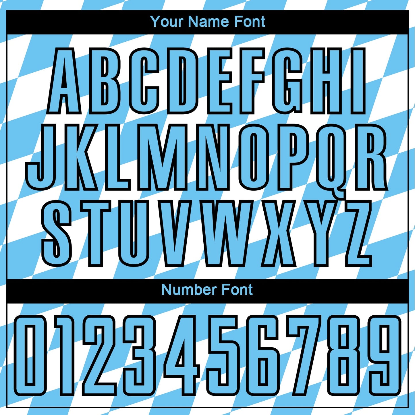 Custom White Sky Blue-Black Bavarian Flag Sublimation Soccer Uniform Jersey - Sky-Custom