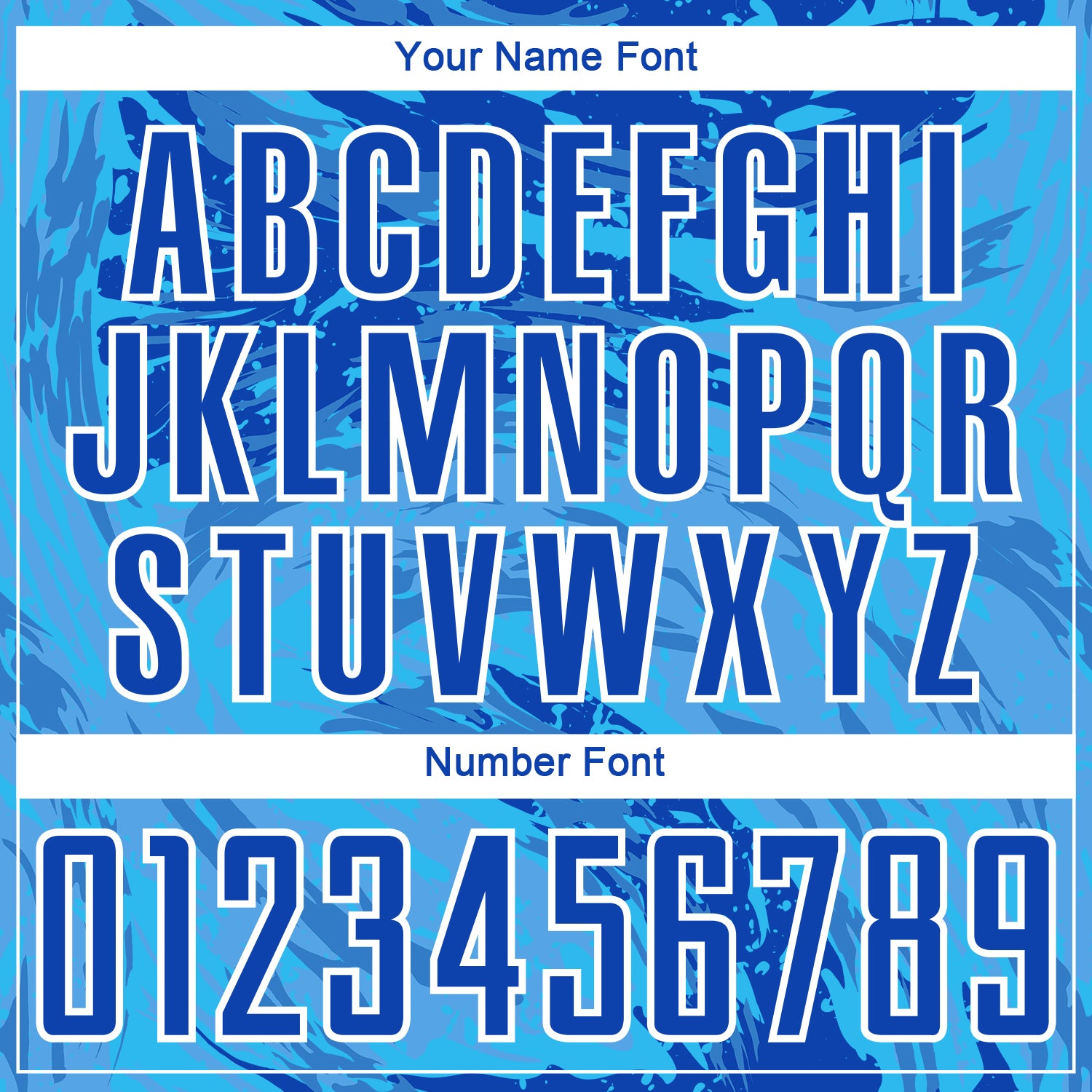 Custom Thunder Blue Sky Blue-White Abstract Fluid Sublimation Soccer Uniform Jersey - Sky-Custom