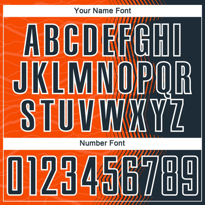 Custom Orange Navy-White Gradient Arrow Sublimation Soccer Uniform Jersey - Sky-Custom